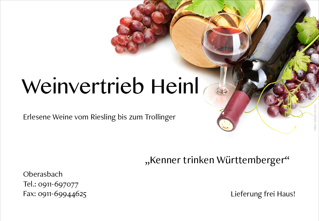 Anzeige Weinvertrieb Heinl